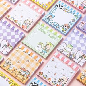 PCS/LOT KAWAII Hayvan Kız Memo Pad Sopa Notları Sevimli N Kırtasiye Etiket Not Defteri Bookmark Posta Malzemeleri