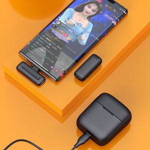 J11 Wireless Lavalier-Mikrofon Tragbares Audio-Video-Aufnahme-Mini-Mikrofon für iPhone Android Lange Akkulaufzeit Live-Broadcast-Gaming
