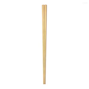 Chopsticks Hållbart rostfritt stål Färglegering Titan PLATED BPA Gratis PVC Lätt att rengöra diskmaskin Safe