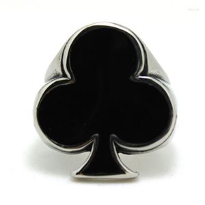 Cluster Rings 1pc est Mens Boy Black Poker Plom