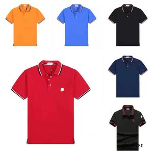 Monclair Gömlek Tasarımcısı Erkekler Polo Gömlek Klasik Erkekler Lüks Polo Gömlek Sıradan Erkekler T-Shirt Serpantin Monogram Baskı Nakış Moda 231