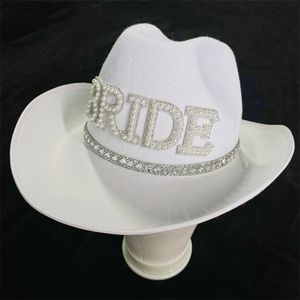 Juldekorationer 1st brud Cowboy Hat Wedding Bachelorette Hen Party Bridal Shower Marriage Gift 231122