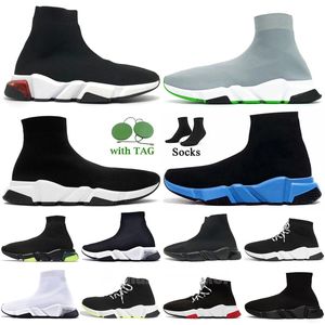 2023 Designer Paris Calzino Scarpe Casual Uomo Donna Originale Slip-On Nero Bianco Rosso Verde Trainer Sport Sneakers Stivali Walking Outdoor Sneaker taglia 36-46