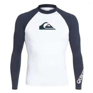 Kvinnors badkläder män surf baddräkt simning långärmad lycra t-shirts strand uv skydd tight sport diving rashguard