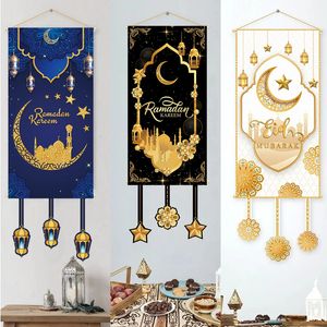 Other Event Party Supplies Eid Mubarak Decoration Hanging Flag Ramadan For Home Door Islamic Muslim Decor Kareem Banner Al Adha Gift 230422