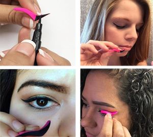New Eyeliner Stamp Eyeshadow Cosmetic Lätt att makeup vinge stil verktyg ögonfoder stämplande stencil maquiagem4776631