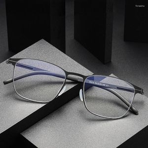 Sonnenbrillenrahmen 52mm Männer Brillen ohne Schrauben Design Myopie Brillengestell Blaulicht Antireflexionsoptik Rezeptlesung