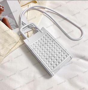 مصمم Lingge Mobile Bag Women 2023 Summer Fashion PVC PVC Mini Counter Bag حقيبة يد بسيطة