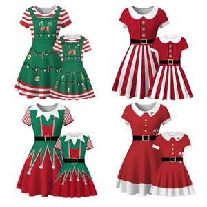 家族をマッチする服をマッチする年のクリスマスガールズドレスマザー10代の女の子のパーティードレス