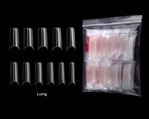 550 PCSBAG Extralong False Nail Tips C Curved Full Cover Fake Nail Tip Clear Nature Acrylic Nails Diy Salon Manicure Supply4085962