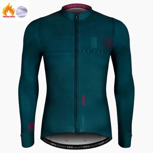 Kolarki Zestawy Jersey Jersey Men Black Thermal Polar Long Sleeve Race Bluza MTB Cycling Clothing Ropa Ciclismo Bike Jacket 231123