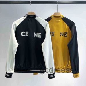 Men's Jackets Designer's top-level men's baseball suit CE rivet letter stand neck loose sports contrast bead coat