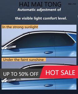 Bilsolshade VLT45/75% Blue Window Tint Film Pochromic Nano Ceramic Solar Protection Color Changed 60 