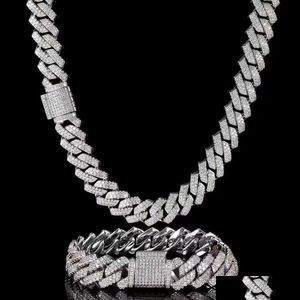 Pendant Necklaces 15Mm 18Mm 19Mm Hip Hop Fine Jewelry Baguette Diamond Men Necklace Sterling Sier Fly Vvs Moissanite Luxury Cuban Link Dhgyr