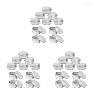 Storage Bottles 75X 15Ml Aluminium Tin Large Make Up Candle Pots Capacity Empty Big Cosmetic/Candle/Spice Pots/Hair Product