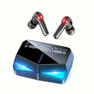 Hörlurar trådlösa nya TWS med digitala display -headset Sports hörlurar hifi HD Stereo Earuds Color LED -lampor laddningsbox