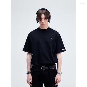 Men's T Shirts Simple And Casual Cleanfit Short Sleeve T-shirt Heavy Cotton Structure Harajuku Shirt Men Oversized White Y2k R69