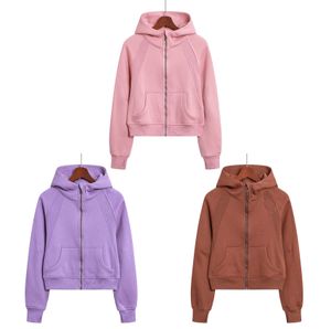 Tjock dykning kvinnor yoga hoodie kvinnor sammet förtjockar jackor hoodys sport halv blixtlås Terry designers tröjor chothing hoodie athtic coat