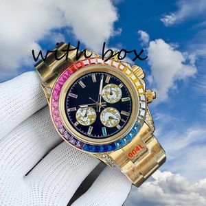 Orologio da uomo meccanico automatico Waes da 40 mm, cinturino in acciaio inossidabile, cassa in ceramica dorata, design Montre De Luxe, orologio di lusso alla moda, orologio aggiornato.