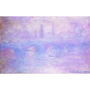 Ręcznie malowane krajobrazy Art Waterloo Bridge Fog Claude Monet Olejki do dekoracji 3580178