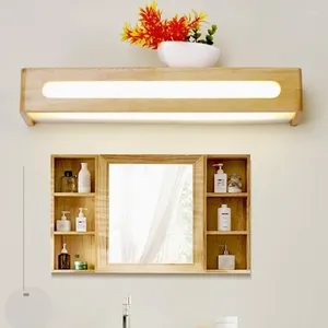 Настенный светильник из цельного дерева, светодиодный светильник, современный фойе, прикроватная тумбочка для чтения, зеркало в ванной комнате, бра, домашний декор, 6pa