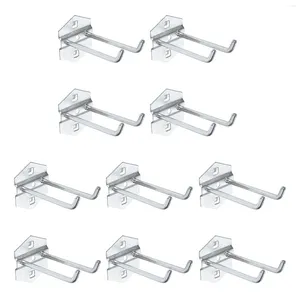 Kancalar 10 PCS Aracı Asma Kanca Metal Ekran Raf Mağazası İyi Raf Kalınlaştırma Delik Tabağı Ev Mutfak 100mm