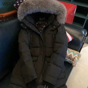 Mooses Knuckles jacket High Real Womens Canadian Woman 06 Style and Black Fur White Duck Canada Down Jacket canadas goose YV99