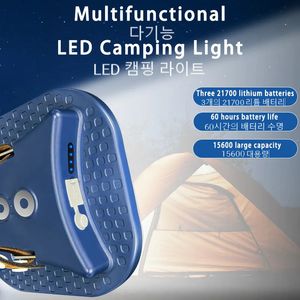 Other Home Garden 15600maH 80W Upgraded Rechargeable LED Camping Strong Light Magnet Zoom Portable Torch Tent working maintenance lighting 231122