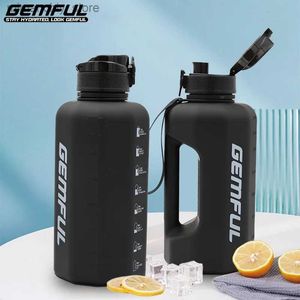 Бутылка для воды GFUL 2.2L большая спортивная бутылка для воды с вместимостью SCA Hand AK-proof Бутылка для питьевой воды Кухня Путешествия Фитнес на открытом воздухе Q231123