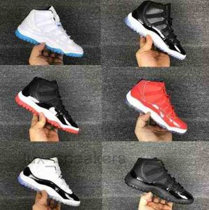 Barn 11 Space Jam Bred Concords Youth Boys Basketball Shoes Sneakers Barn Boy Girl Kid 11s White Pink Grey Suede Toddlers