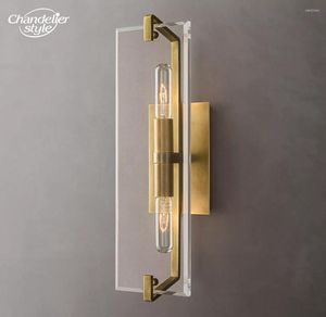 Wall Lamps Marbuzet Linear Sconces Modern Retro LED Clear Glass Brass Chrome Black Living Room Bathroom Bedroom Lights Fixture