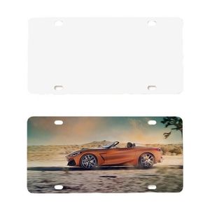 Sublimation Blank Aluminum Board License Plate Metal Painting Card white and Shimmer white DIY Heat Transfer Bicycle Signs Car Club ornament exp 0.65mm B5