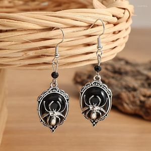 Dangle Earrings Gothic Witchcraft Rune Support Spider Earring Ring Black Witch Pagan Party Jewelry For Women Girl Wholesale Direct Sale