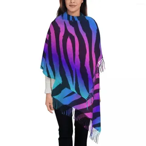 Scarves Neon Tiger Pattern Womens Warm Winter Infinity Set Blanket Scarf Pure Color