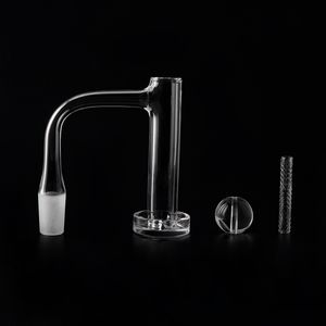 Full Weld Accessories Beveled Edge Contral Tower Smoking Quartz Banger 80mm Height 16mmOD with cap quartz hollow Pillars For Glass Water Bongs Dab Rigs Pipes