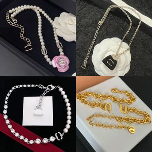 Fashion Designer Necklace Pendant High-end Copper Brand Letter Link Chain Necklaces Christmas Gold-plated Wedding Jewelry Gift Christmas Gift