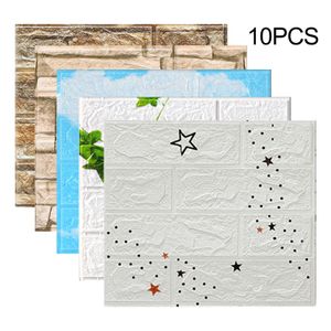 Wall Stickers 10PCS 3D SelfAdhesive Tile Stone Brick Soft Foam Panels 350300mm Kitchen Bedroom Living Room 230422