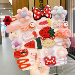 Haarschmuck Kinder Weihnachten Party Kopf Geschenk Sets Blumen Clip Cartoon Tier Früchte Haarnadeln Niedlich Mode Mädchen Kopfschmuck