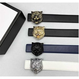 26% de designer de cinto novo Big Tiger Head Buckle Frosted Leather Moda Atmosférica Menina Masculina Pantagens Casuais Cinturão Antigo Antigo