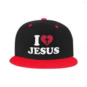 Berretti da baseball Punk I Love Jesus Hip Hop Baseball Donna Uomo Traspirante God Cross Religion Christian Dad Hat Snapback