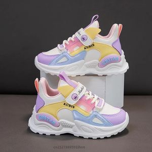 Athletic Outdoor Kids Sneakers Girls School Casual Shoes Outdoor Breathable Running Shoes Light Soft Tenis Pink Non-slip Children Shoes 231122