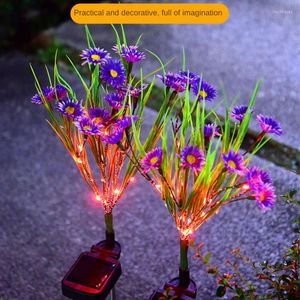 Garden Decoration LED Solar Lamp Wildflowers Simulation Outdoor Home Landscape Courtyard Lawn Floor Year Christmas