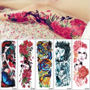 Temporary Tattoos 16 Designs Full Arm Tattoo Sleeve Waterproof For Cool Men Women Stickers On The Body Art 272596 230422