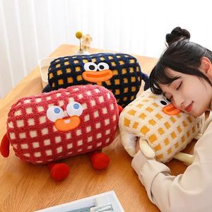 Cushion/Decorative Pillow Kawaii Hand Warmer Pillow Big Eyes Sitting Cushion Sleeping Throw Pillows With Two Holes Office Sofa Backrest Cushions 231122