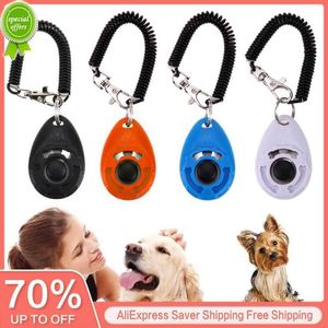 New Multi-colors Pet Dog Tranining Clicker Whistle Pet Training Supplies Obedience Training Aid Guide Wrist Strap Smart Dog Tool