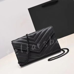 Fashion Woc Chain Designer Woman yslii Bag Women Torebka na ramię Torebka Torebka Oryginalne pudełko Prawdziwej skóry Cross Body Flap Magnetyczne zamknięcie Torebka