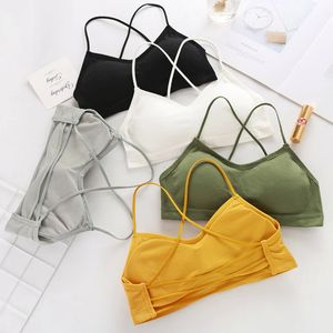 Roupas de Yoga Mulheres Crossband Sports Bra Push Up Sports Bra Top Yoga Gym Crop Top Bra Fitness Top Sports Respirável Beleza Back Bra 231122