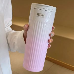 Water Bottles 500ml Portable Fashion Stainless steel 304 Coffee Mug Color Changing Design Car Thermos Travel Thermal Cup For Gifts 231123