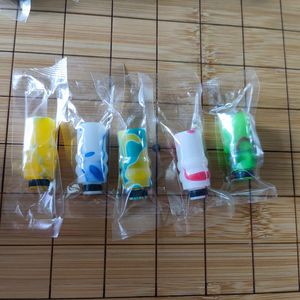 5 Types Acrylic Mouth Drip Tip Plastic Drip Tips Colorful Mouthpiece For for 510 Thread Tank Atomizer RDA RDTA RBA in Stock Electronic DHL