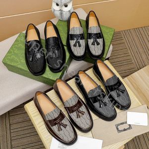 New Men Loafers Dress Shoes Classic Cowhide Mules Princetown Mens Brand Trample Lazy Flat shoes with box size 38-46